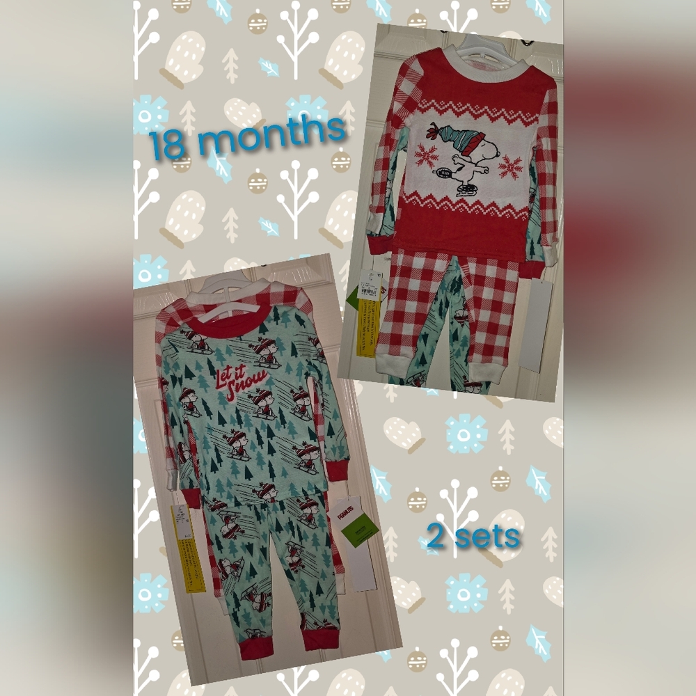 Peanuts 2 - 2pc Pajama Sets 18 mon